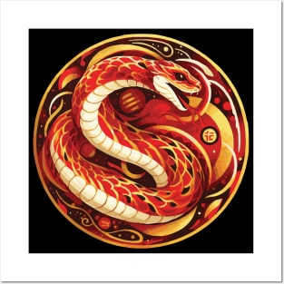 Chinese Zodiac Year of the Snake Posters and Art